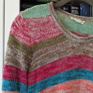 Cozy & Colorful Striped Sweater / Hem & Thread / Size M